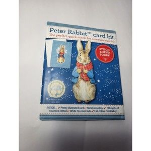 Peter Rabbit Cross Stitch Card Kit With Chart Bunny Greeting Card